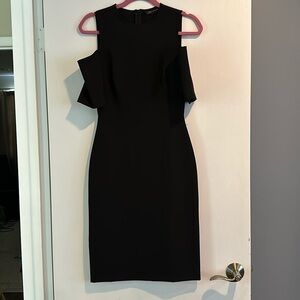 Zara black midi dress